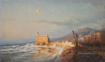  bogolyubov - Sonnenuntergang in stürmischem Wetter Menton Alexey Bogolyubov dockscape